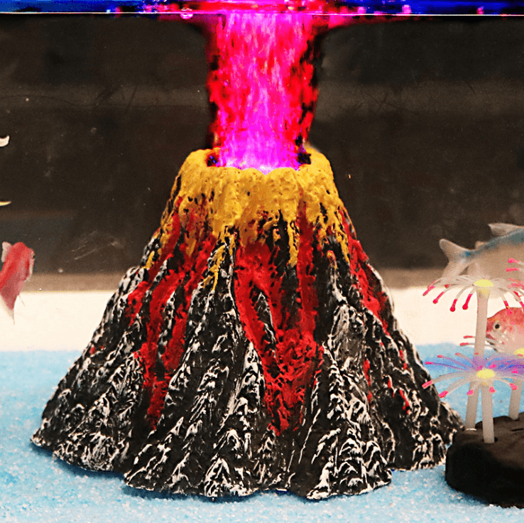 Magma Magic Resin Volcano For Aquariums by Dog Hugs Cat