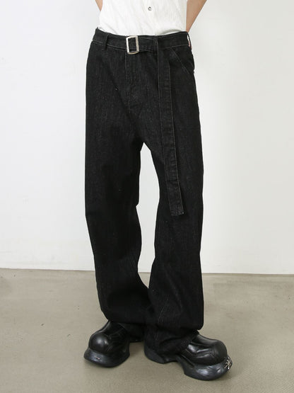 Men's Loose Fit Jeans with Pockets