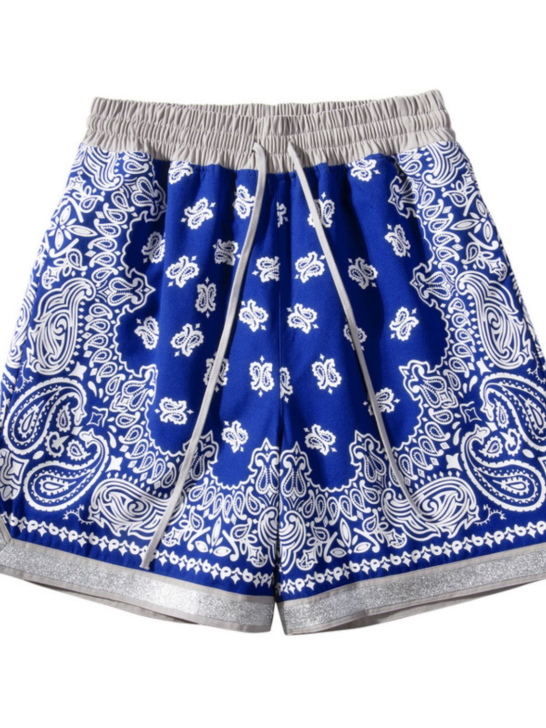 Men's Drawstring Printed Shorts with Pockets