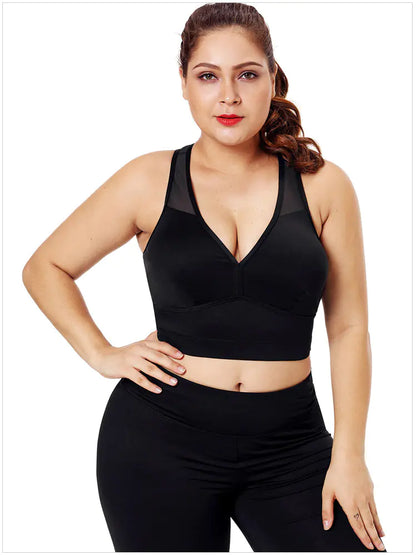 Galaxy Print Sports Bra V-Neck Sleeveless Yoga Top