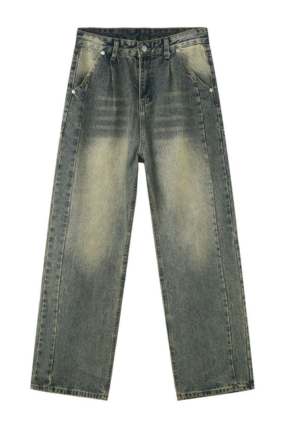 Wide Leg Men's Jeans with Pockets