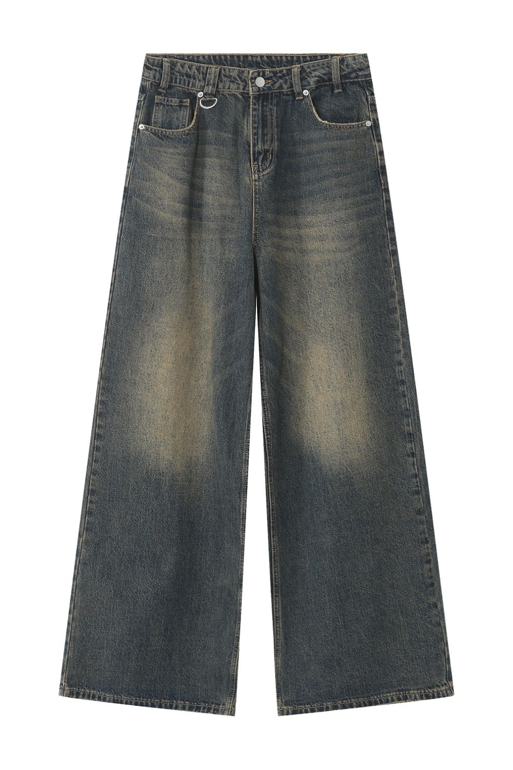 Men's Wide Leg Jeans with Pockets