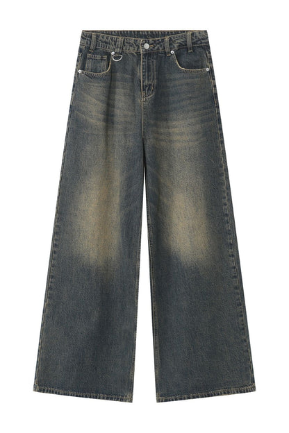 Men's Wide Leg Jeans with Pockets