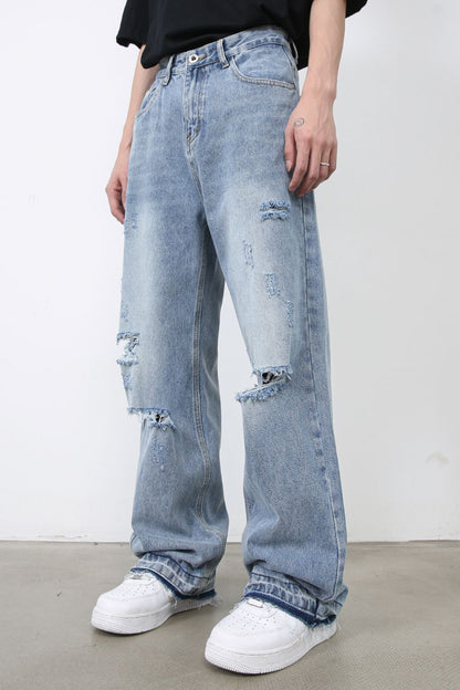 Men's Distressed Baggy Jeans
