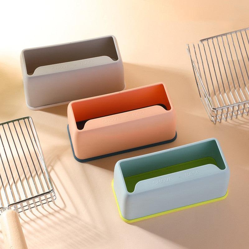 Metallic Cat Litter Scoop Set - Stylish Pet Waste Cleaning Tool With Wooden Handle by Dog Hugs Cat