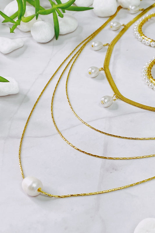 Layered Freshwater Pearl Pendant Necklace by Ellisonyoung.com