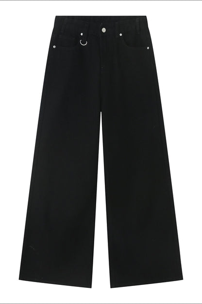 Men's Wide Leg Jeans with Pockets