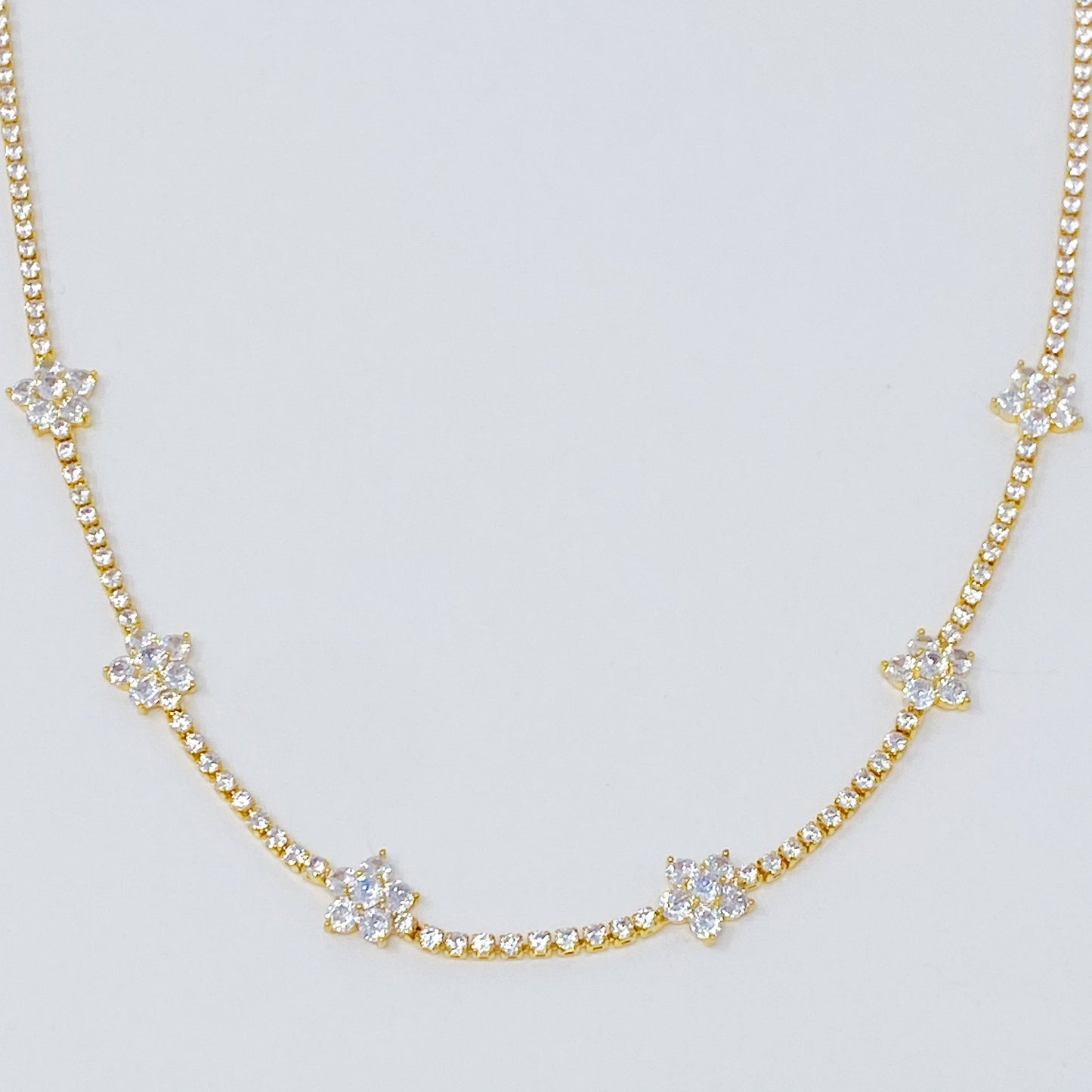 Stella Shiny Flower Necklace by Ellisonyoung.com