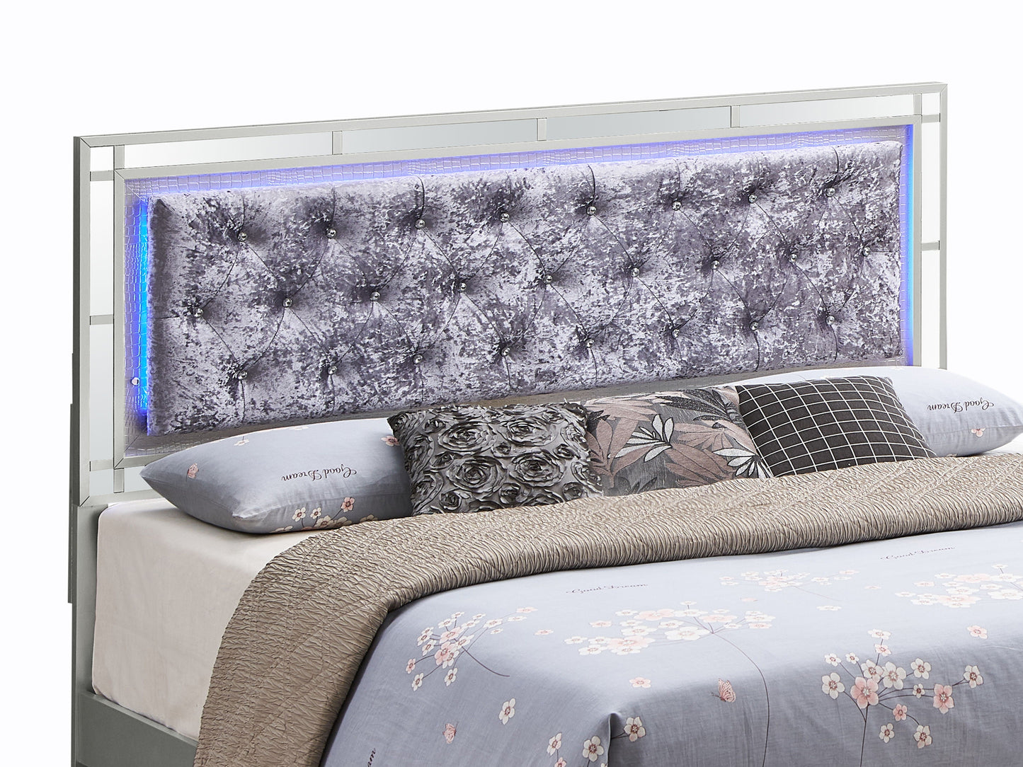 Madison - Upholstered Bed With LED by Couch.com