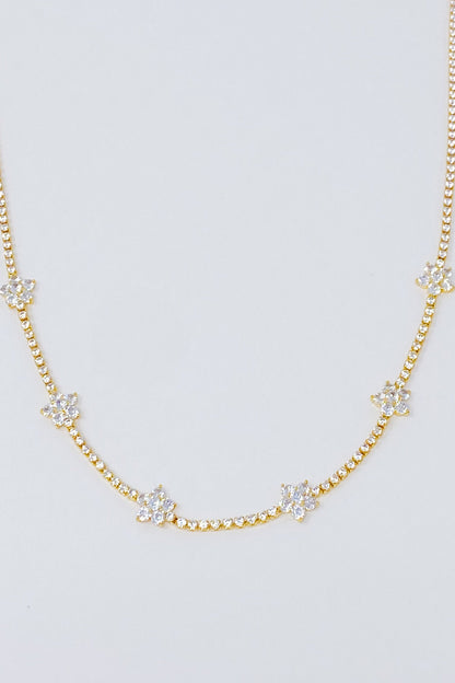 Stella Shiny Flower Necklace by Ellisonyoung.com