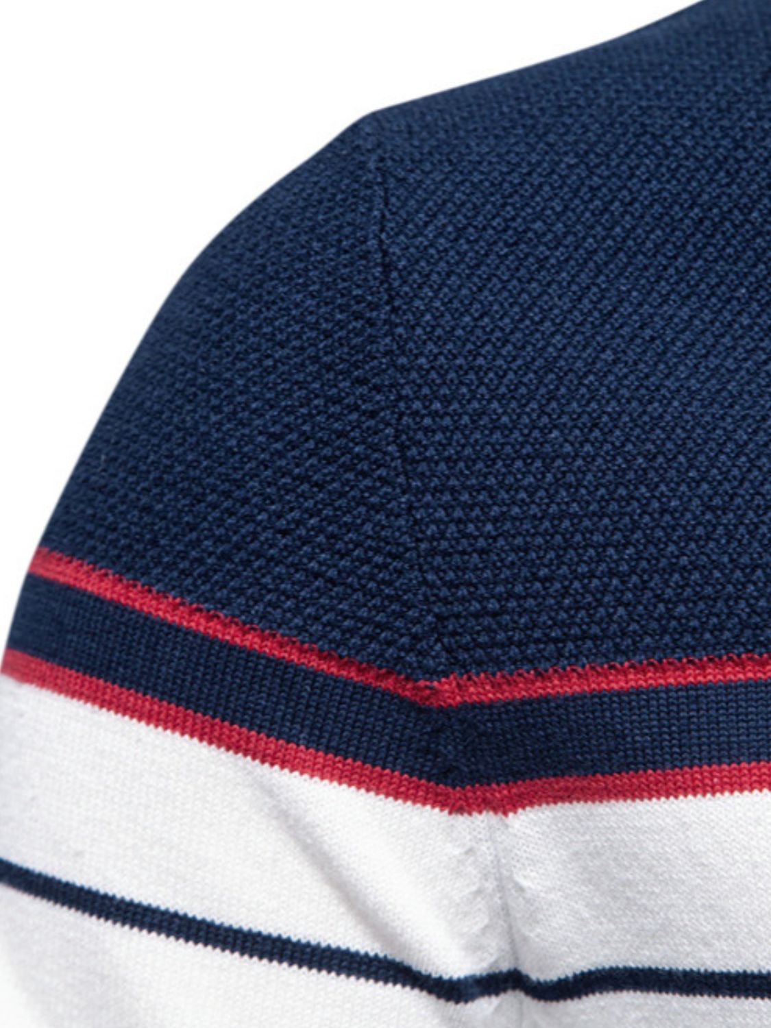 Men's Striped Round Neck Long Sleeve Sweater