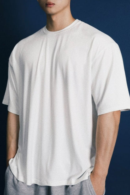Men's Plus Size Round Neck Half Sleeve T-Shirt