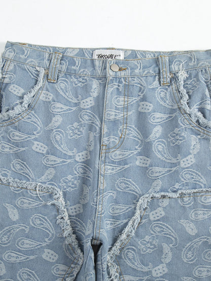 Men's Contrast Washed Bootcut Jeans