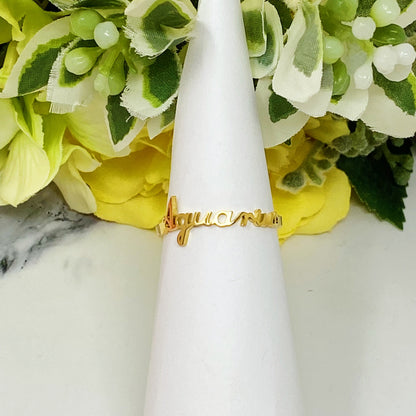 Scripted Zodiac Ring by Ellisonyoung.com