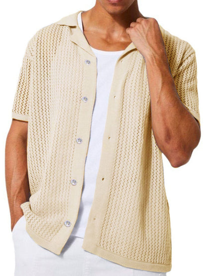 Men's Full Size Button Down Short Sleeve Shirt Plus Size