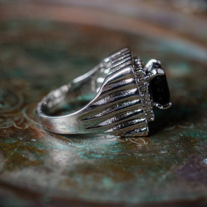 Vintage Austrian Crystal Cocktail Ring 18k Yellow or White Gold Electroplated Women's Birthstne RingMade in USA by PVD Vintage Jewelry