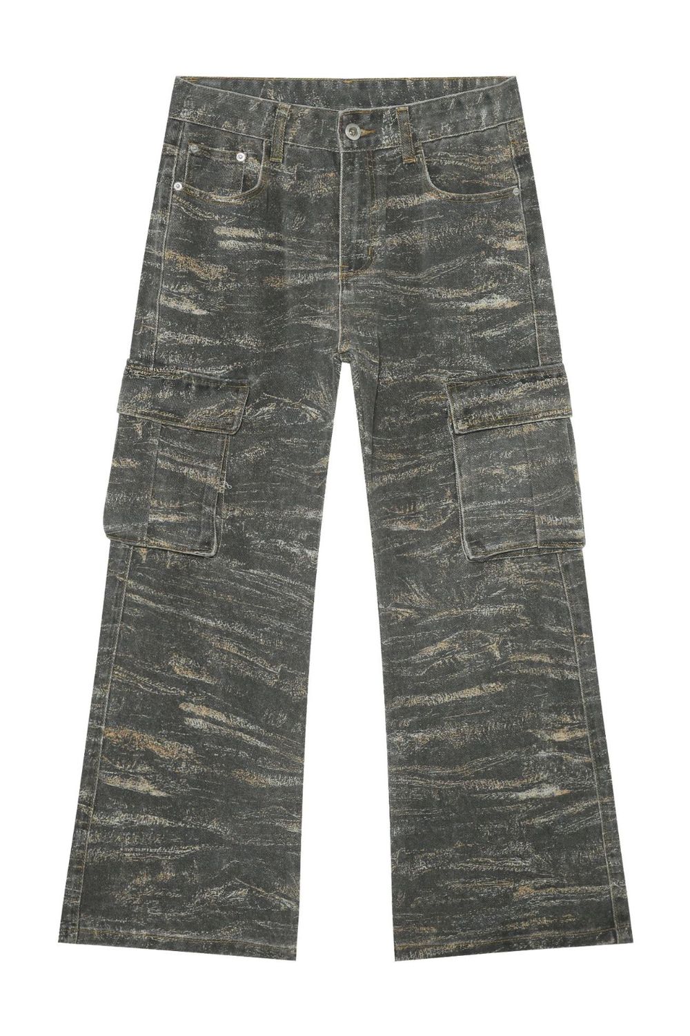 Men's Baggy Jeans with Cargo Pockets