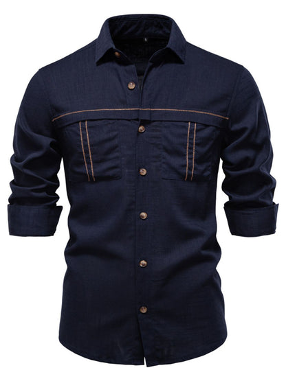 Men's Button Down Collared Neck Shirt
