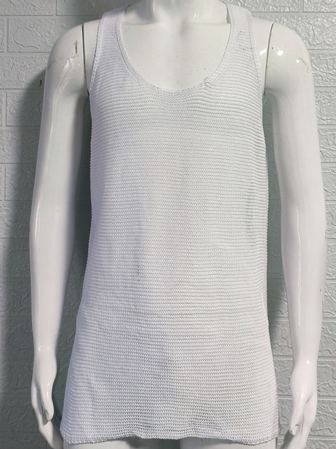 Men's Plus Size Scoop Neck Knit Tank