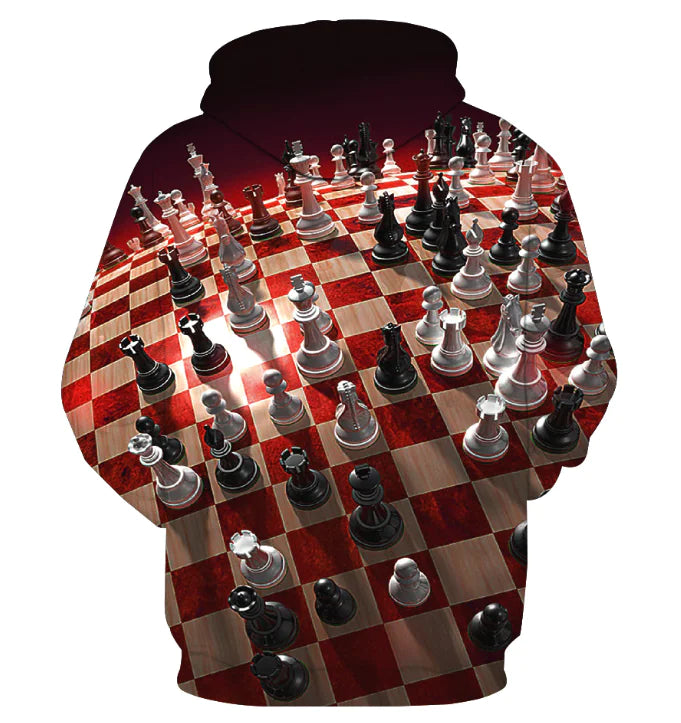 Digital Print Hoodie for Couples - Casual Loose Fit