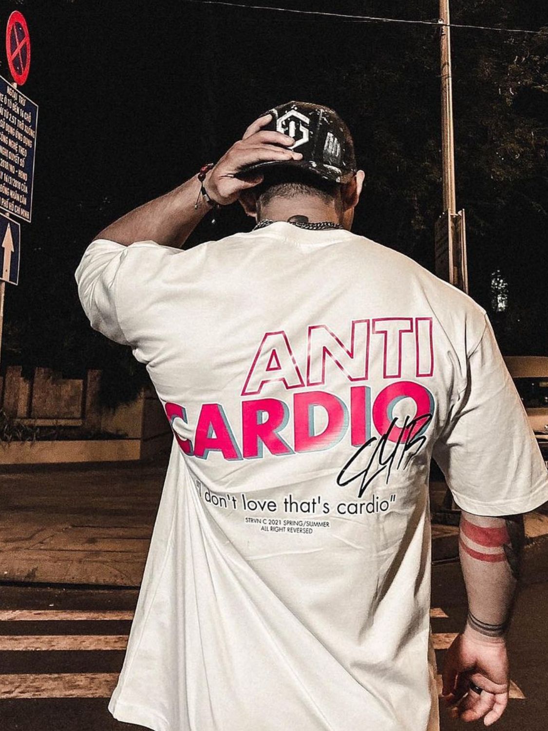 Men's Plus Size Letter Graphic Round Neck T-Shirt