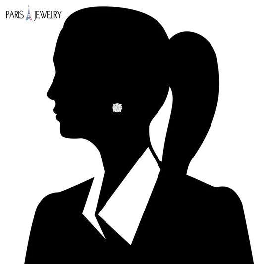 18k Yellow Gold White Sapphire 2 Carat Round Stud Earrings | Jewelry Gift for Her Women Girls