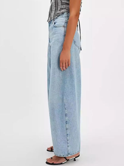 Wide Leg Jeans with Pockets