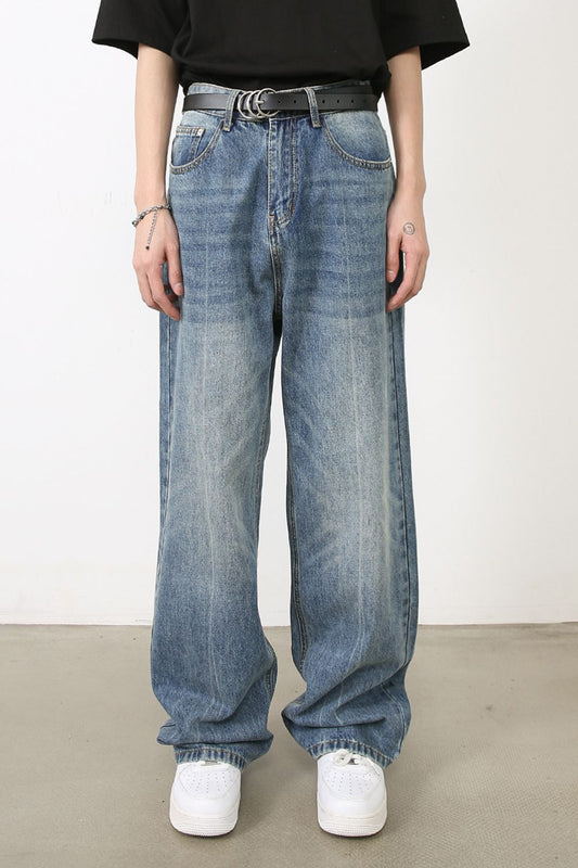 Men's Washed Jeans with Pockets
