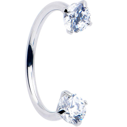 Double Gem Horseshoe Nose Ring Kit with Ball Grabber