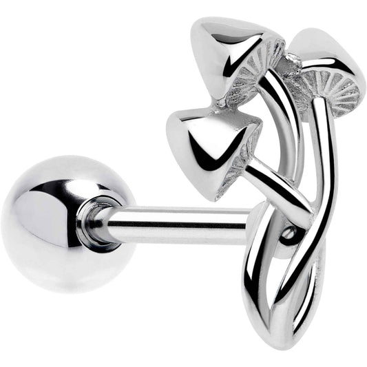 Trippy Mushroom Trio Barbell Tongue Ring