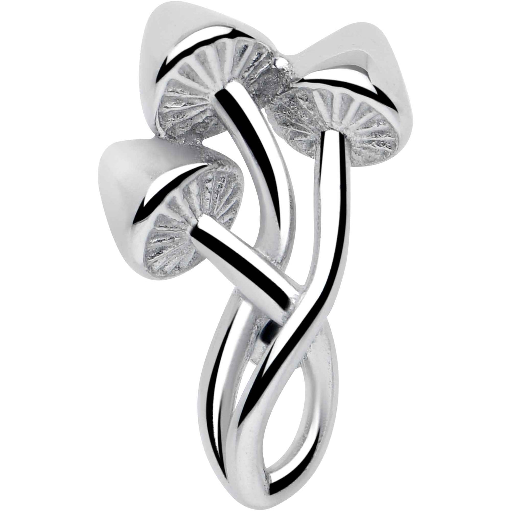 Trippy Mushroom Trio Barbell Tongue Ring