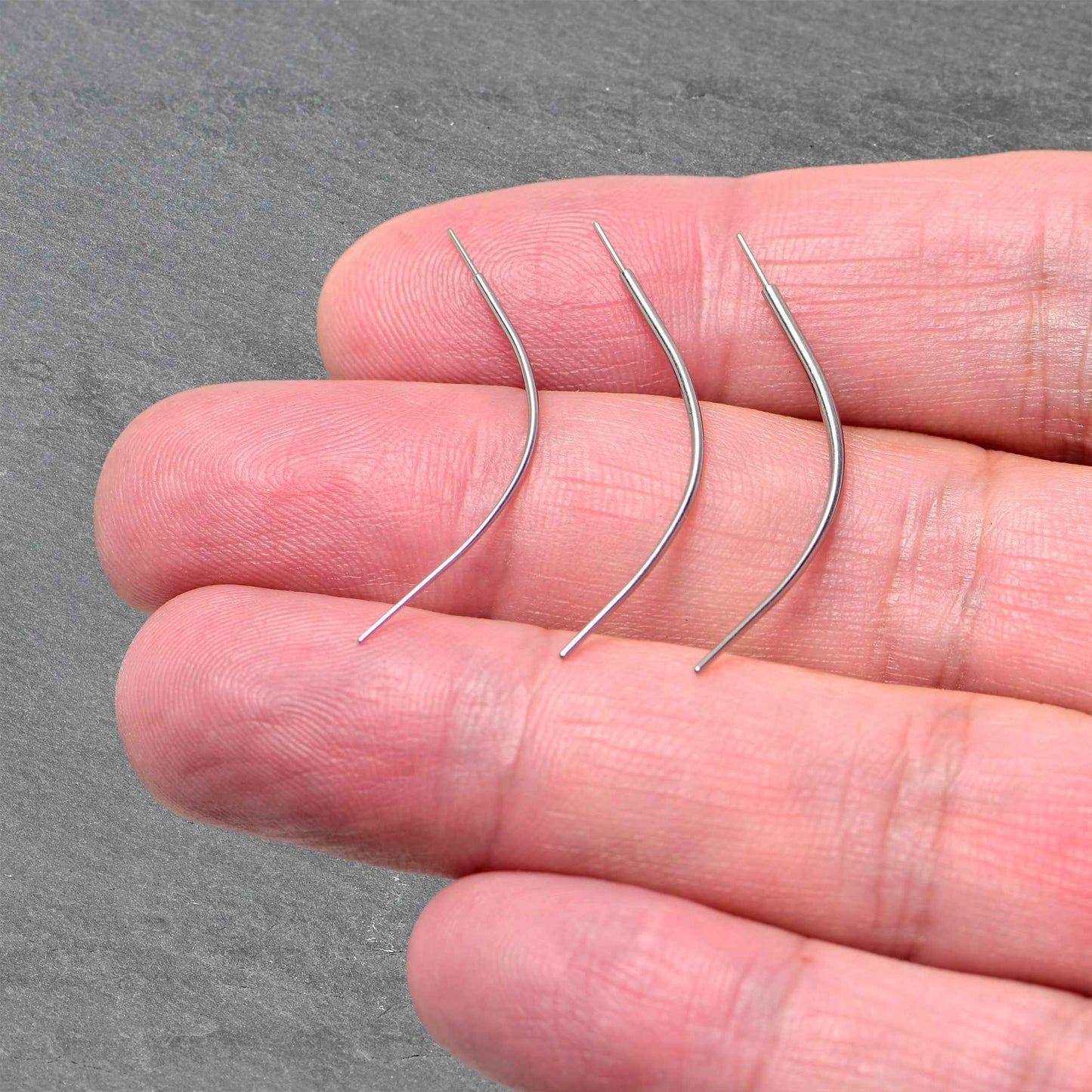 Stainless Steel Curved Insertion Tool, Threadless Insertion Pin Taper