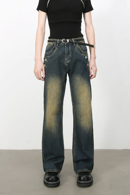 Men's Bootcut Jeans with Pockets