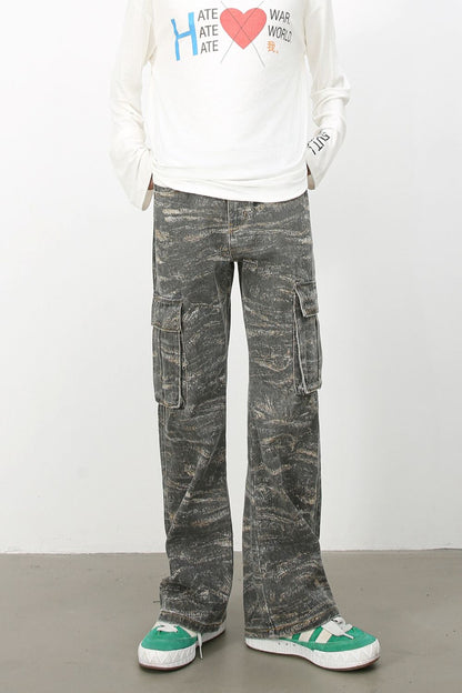 Men's Baggy Jeans with Cargo Pockets