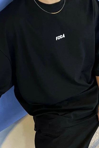 Men's Plus Size Letter Round Neck Half Sleeve T-Shirt