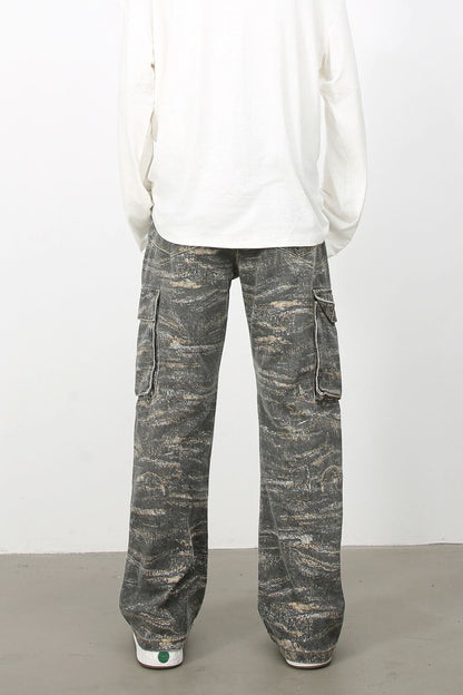 Men's Baggy Jeans with Cargo Pockets