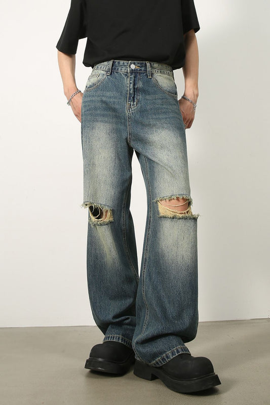 Men's Distressed Baggy Jeans