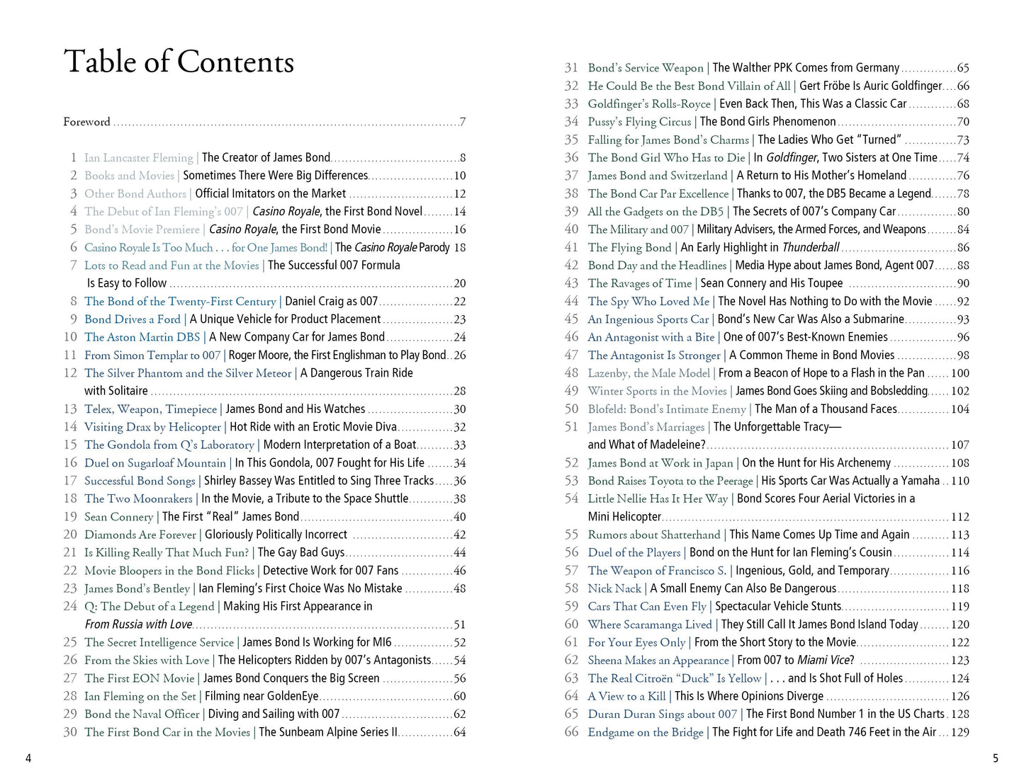 101 Things You Should Know about James Bond 007 by Schiffer Publishing