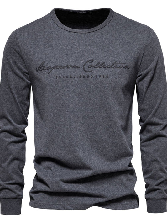 Men's Round Neck Letter Graphic T-Shirt