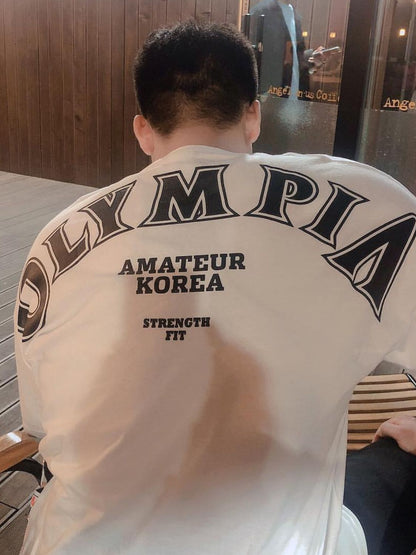 Men's Plus Size Letter Graphic Round Neck T-Shirt