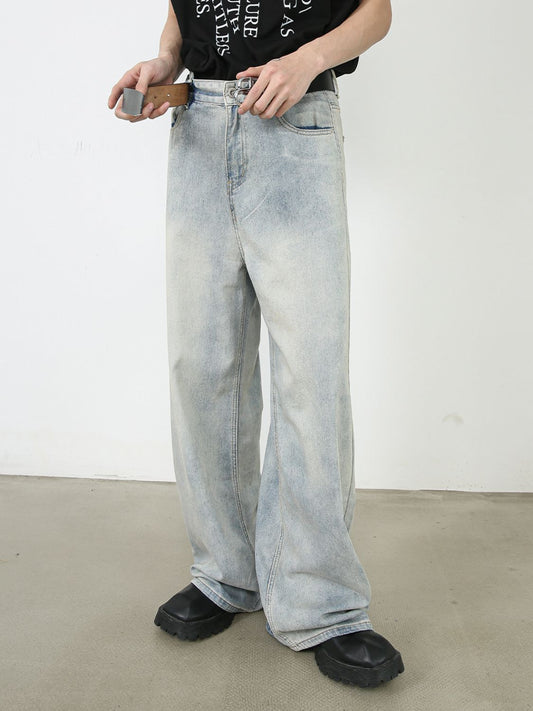 Men's Wide Leg Jeans with Pockets