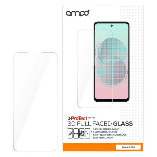 AMPD 0.33 Hardened Tempered Glass Screen Protector for Boost Celero 5G Plus (Gen 3) by AMPD