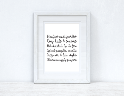 Autumn List Autumn Seasonal Wall Home Decor Print by WinsterCreations™ Official Store