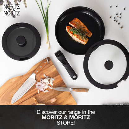 15-Piece Cast Aluminum Pot and Pan Set with Removable Handles by Moritz & Moritz