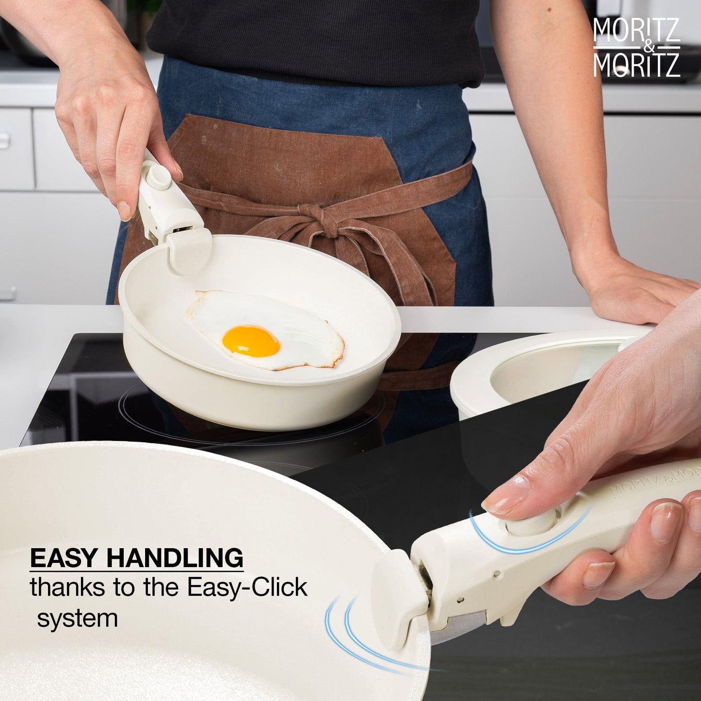 15-Piece Cast Aluminum Pot and Pan Set with Removable Handles by Moritz & Moritz