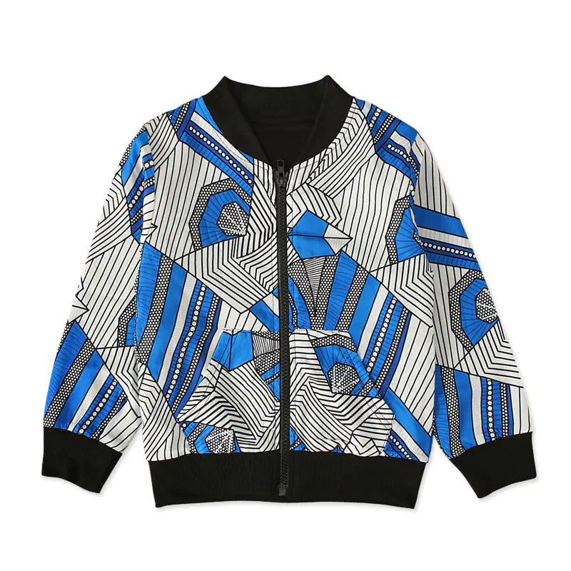 Bohemian Style Printed Top and Zip Jacket for Kids