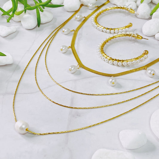 Layered Freshwater Pearl Pendant Necklace by Ellisonyoung.com