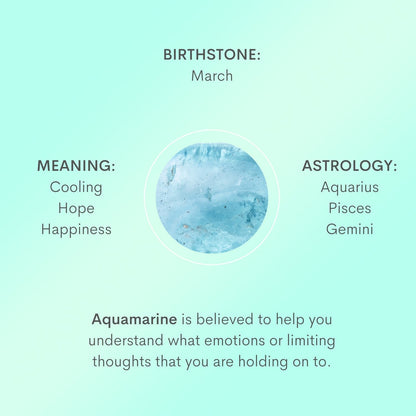 Aquamarine Necklace Charm by Little Sky Stone