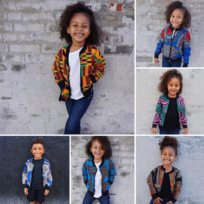 Bohemian Style Printed Top and Zip Jacket for Kids