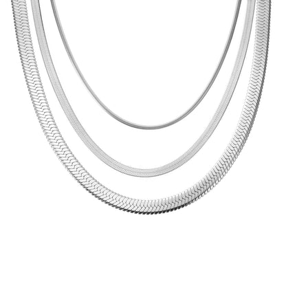 C004W B.Tiff 4mm Herringbone Chain Necklace by B.Tiff New York